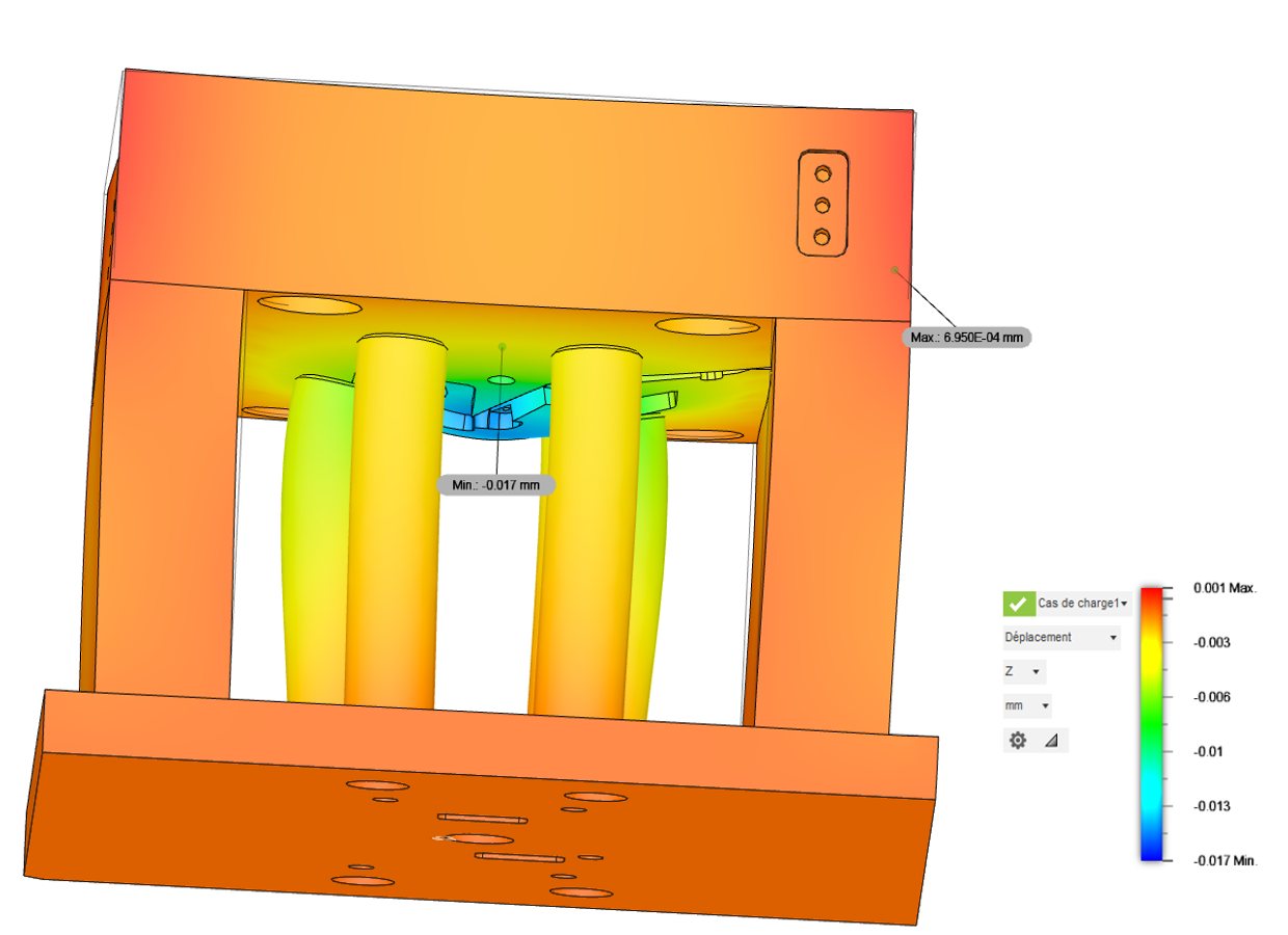 Analyse statique Fusion 360 avec piliers